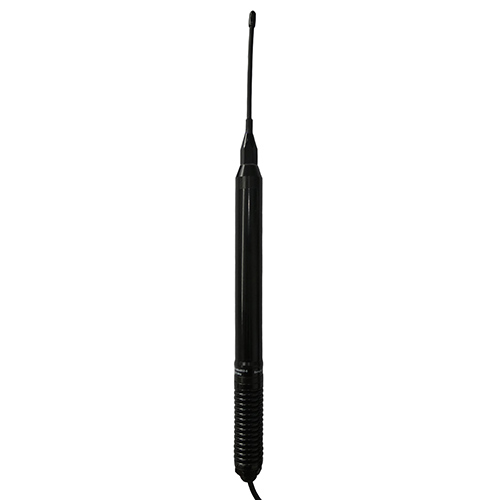 All-black ground independent broadband UHF elevated feed antenna, 400-520 MHz, 50W, UHF male PL259, 4.5m cable, 2.1 dBi – 440mm